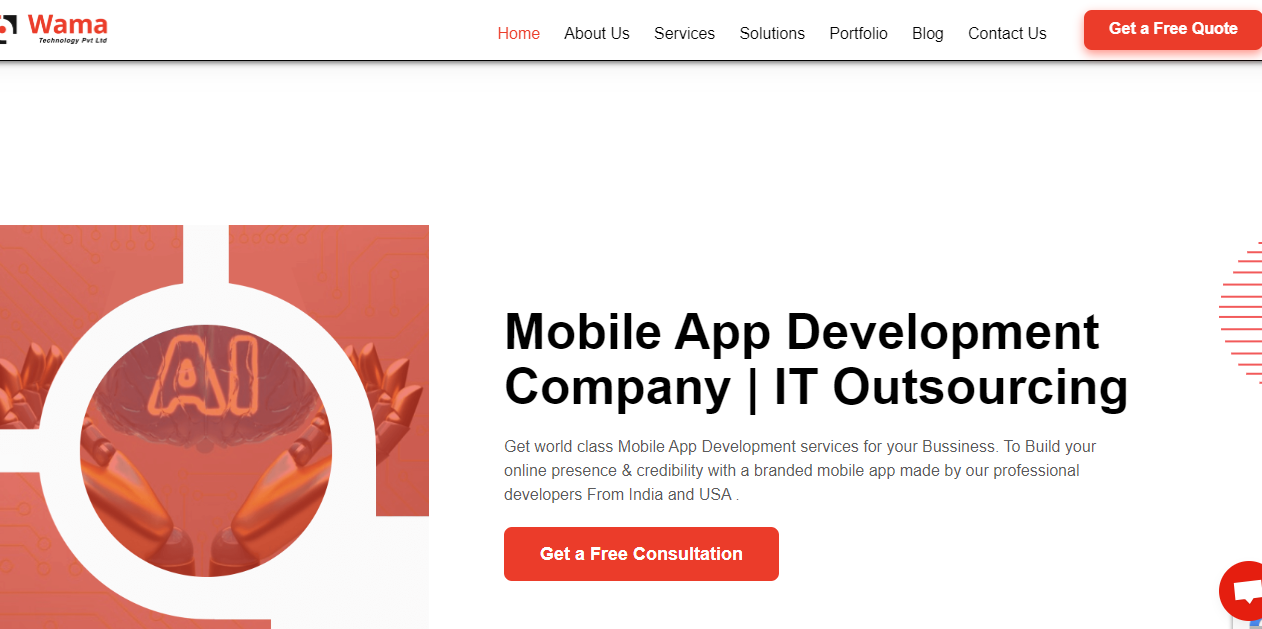 Wama Technology mobile app development business in California